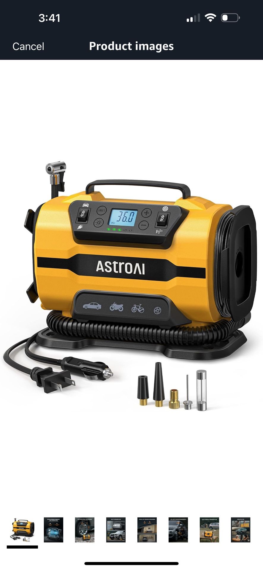 AstroAI Tire Inflator Portable Air Compressor Pump 150PSI