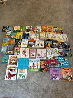Kids Book Collection – 45+ Books – Dog Man, Dr. Seuss, LEGO, Science & More