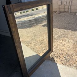 Mirror with wood frame 