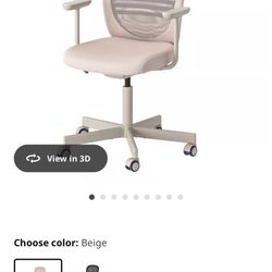 FLINTAN IKEA Office chair with armrests, beige