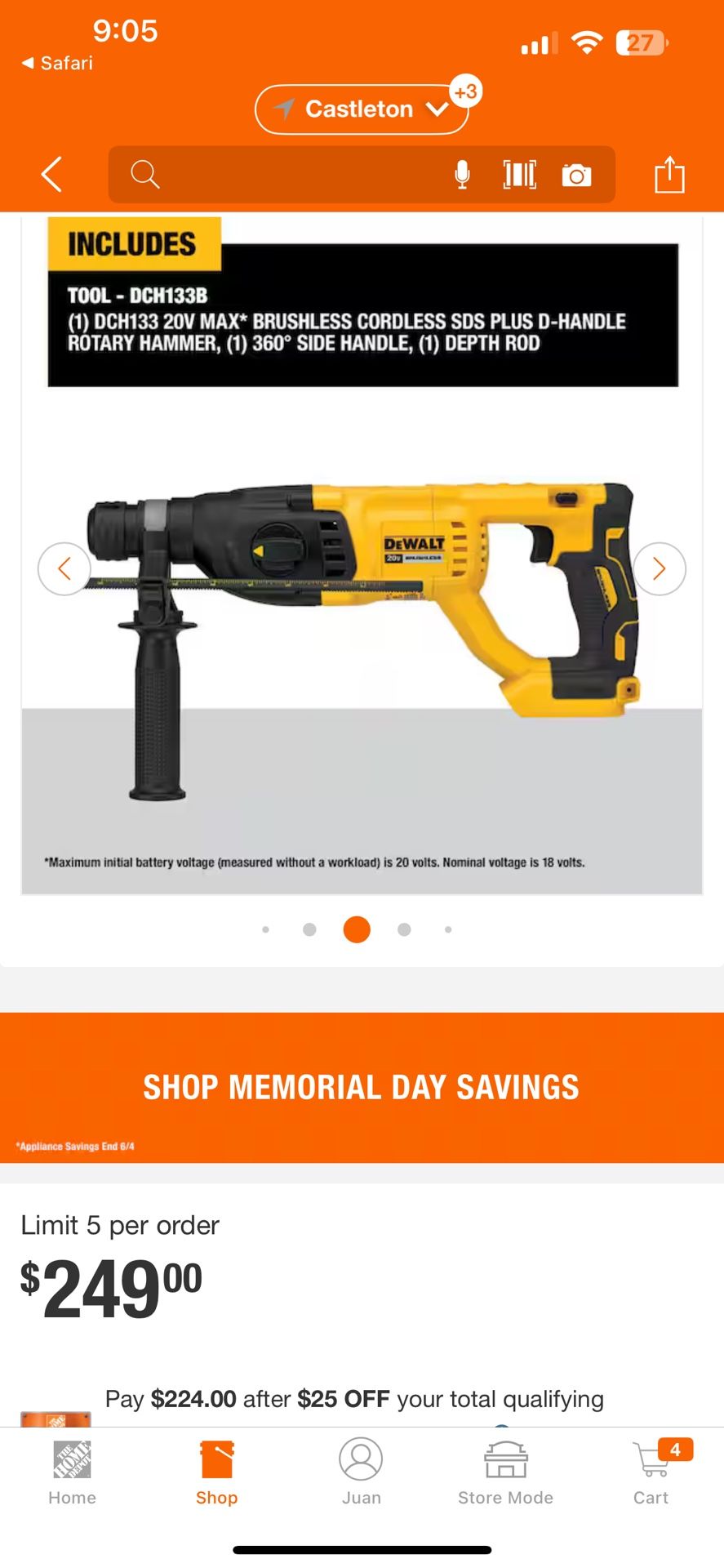 DeWalt Rotary Hammer Drill 