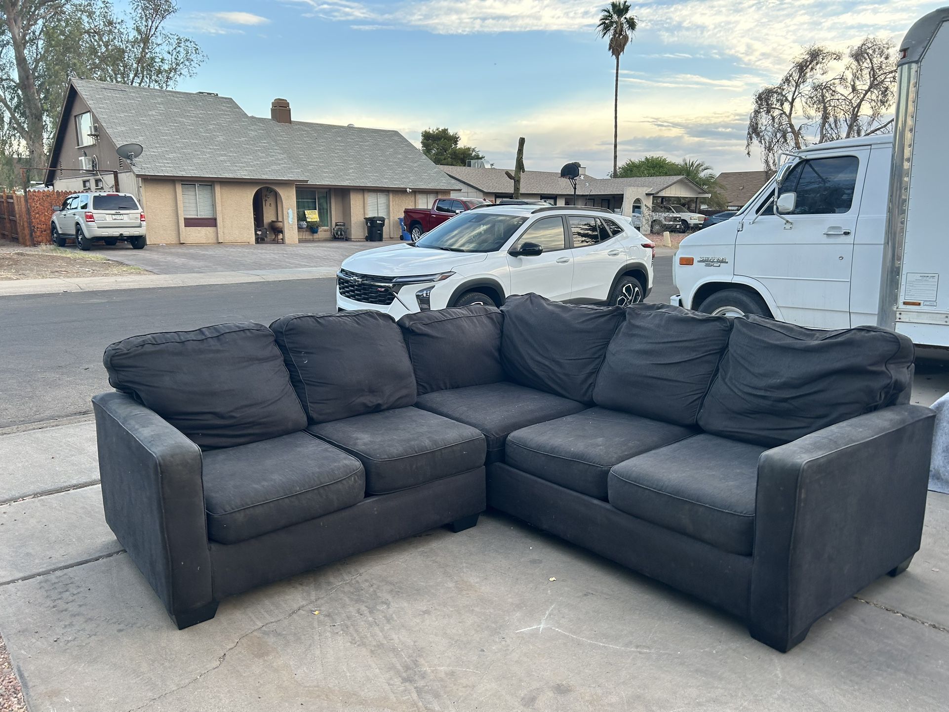 Sectional $$150 Available Small Fee. Couch Dirty Need Clean