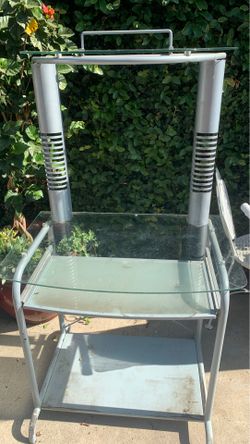 Glass desk for computer