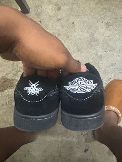 Air Jordan Low-Top Black Suede Sneakers