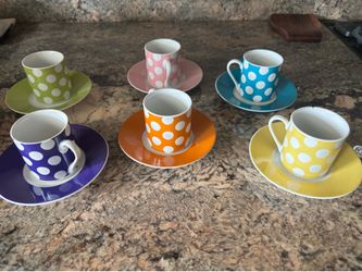 Espresso mugs and saucers