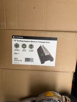 10" Rooftop Support Block w/ 14 Gauge Strut