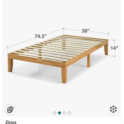 14” TWIN WOOD BED FRAME📣PLEASE READ BELOW📣