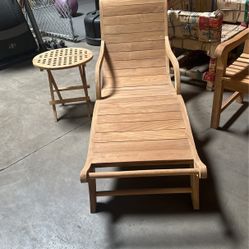 Teak restong lounger
