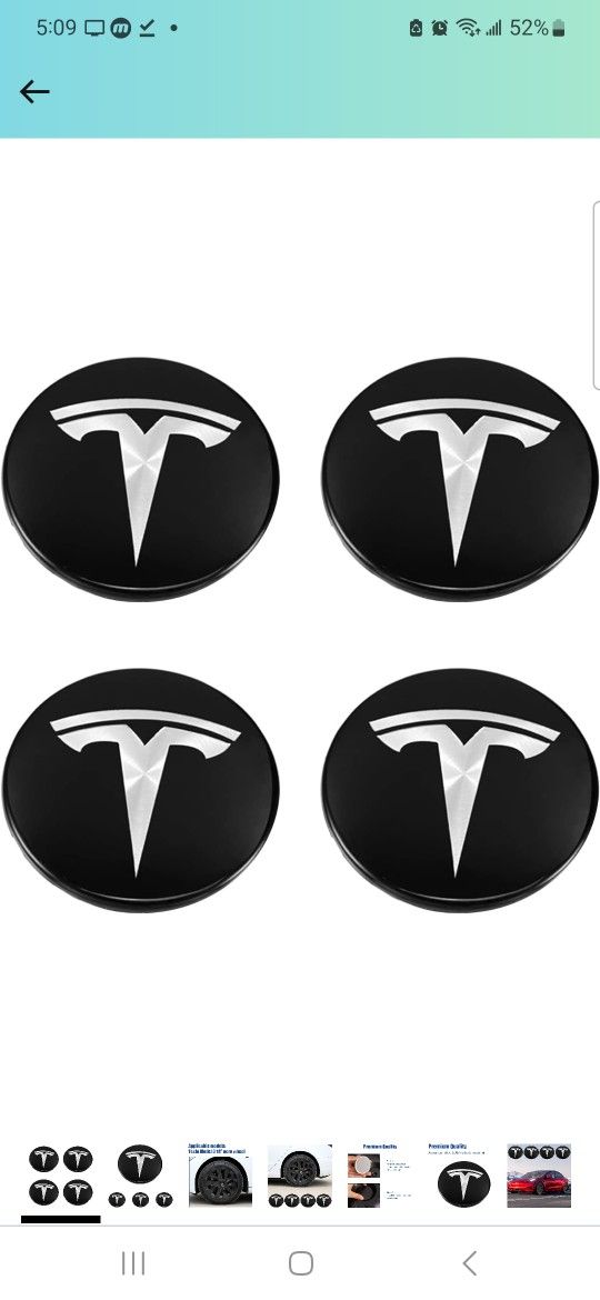 Tesla Model 3/Y Modified hub Cover with 4 PCS hub Cover Center Cover (Matte White)