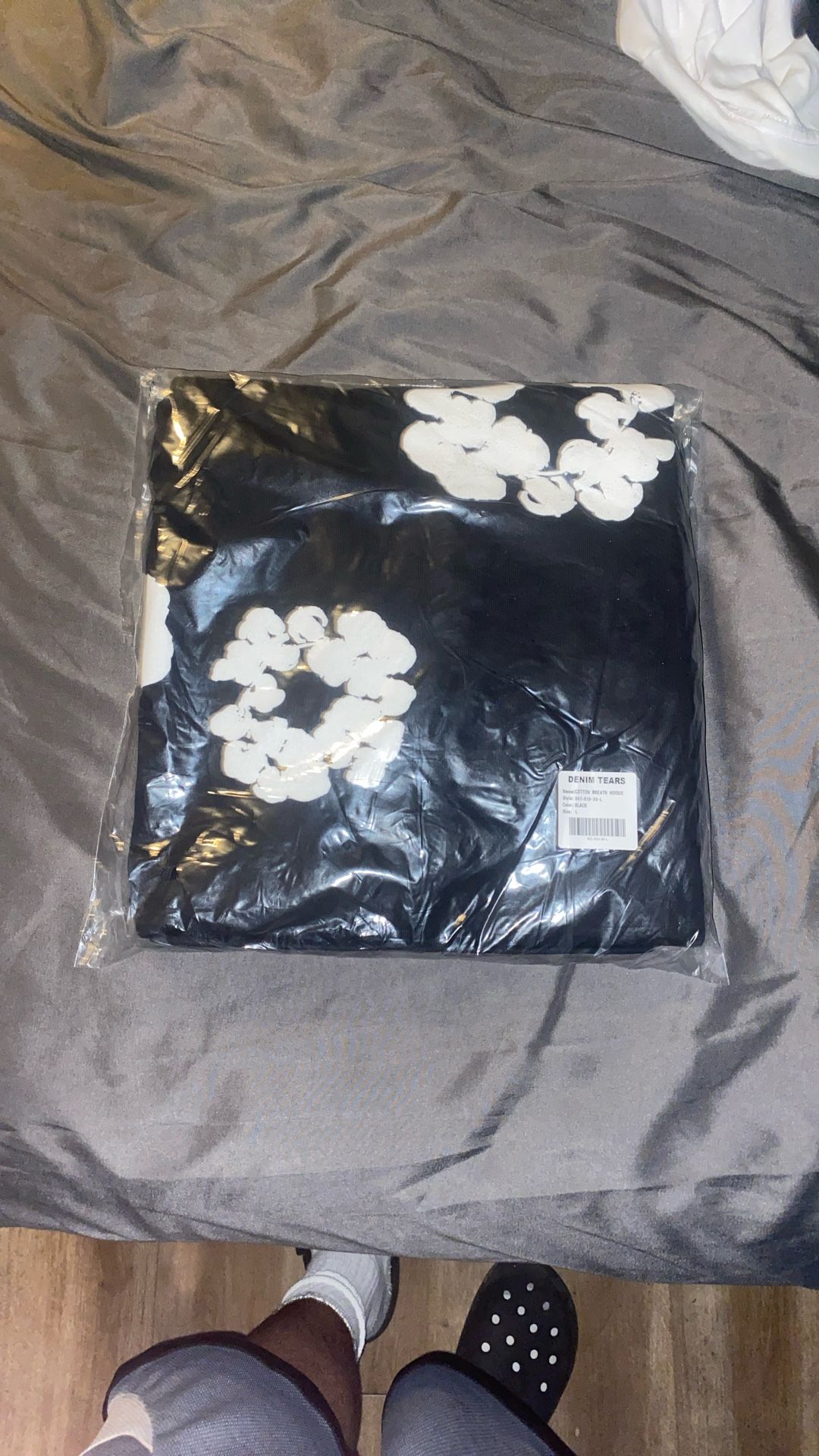 Black Denim Tear Hoodie