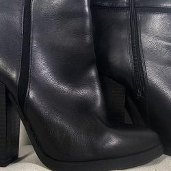A+ Kameel Women's Tall Knee High Black Boots Size 6-  Block Heel NWT