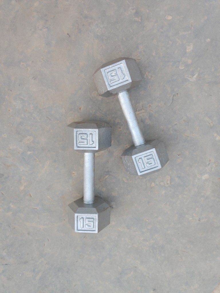 15lb Hex Dumbbells