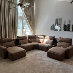 High-Tech Modular Sectional Sofa with Dual Chaises (Rooms To Go)