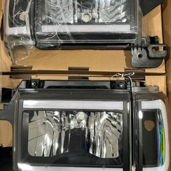 87-91 Ford F150 F250 F350 87-91 Bronco LED DRL Headlights Luces Micas Calaveras Faros Faroles Focos Headlamps 
