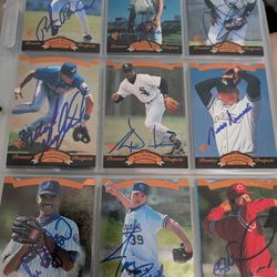 Autographed Baseball Cards From 95-2001