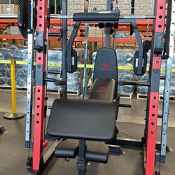BLACK FRIDAY SM-4033 Home Gym Smith Machine Squat Rack Power Cage with Olympic Bench  