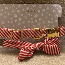 dog collar and bow $10 new