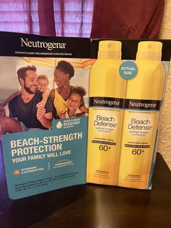 New Neutrogena Beach Defense 2 Pack 60+