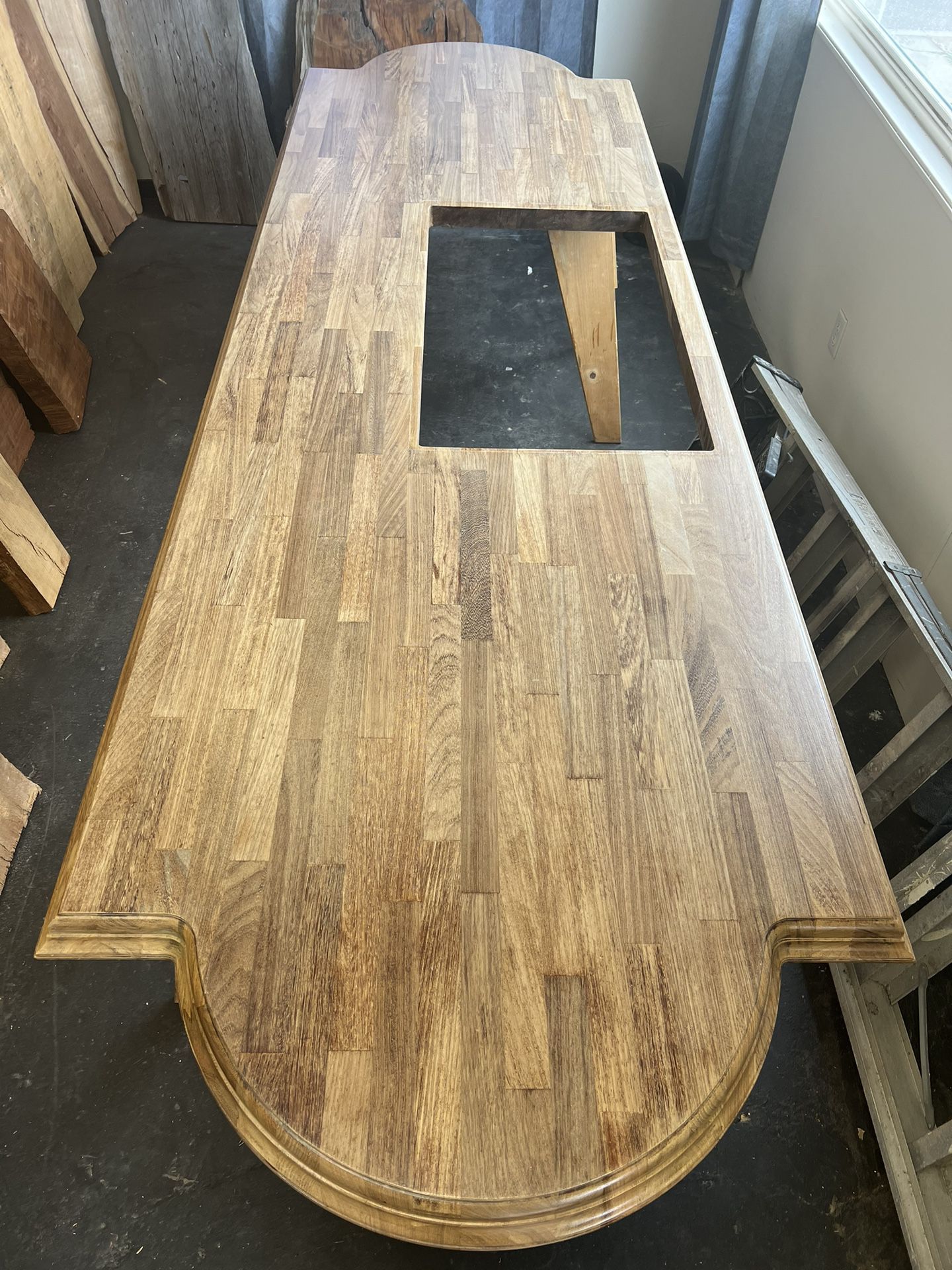 Mahogany (bleached) Custom Island Top Or Poker Table