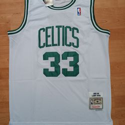 Larry Bird Boston Celtics White Jersey 