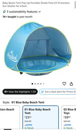 Portable Baby Beach Tent with Built-In Pool Monobeach