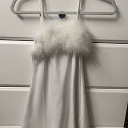 White Fur Dress
