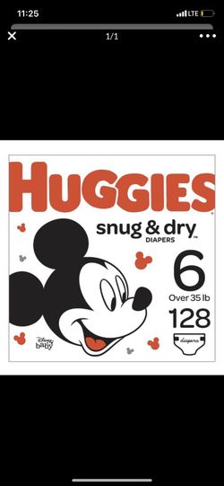 Huggies snug & dry size 6 for 128 count