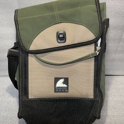 Glacier Gear Hot Cold Hiking Picnic Lunch Storage Travel Tote Bag Koozie Green Tan