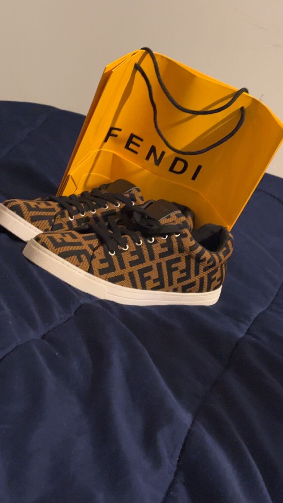 Brown Fendi Size 10 Low Top(THROW OFFERS‼️‼️)