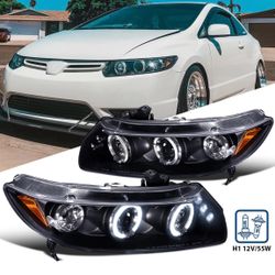 06-11 Honda Civic 2 Door Projector Headlights 