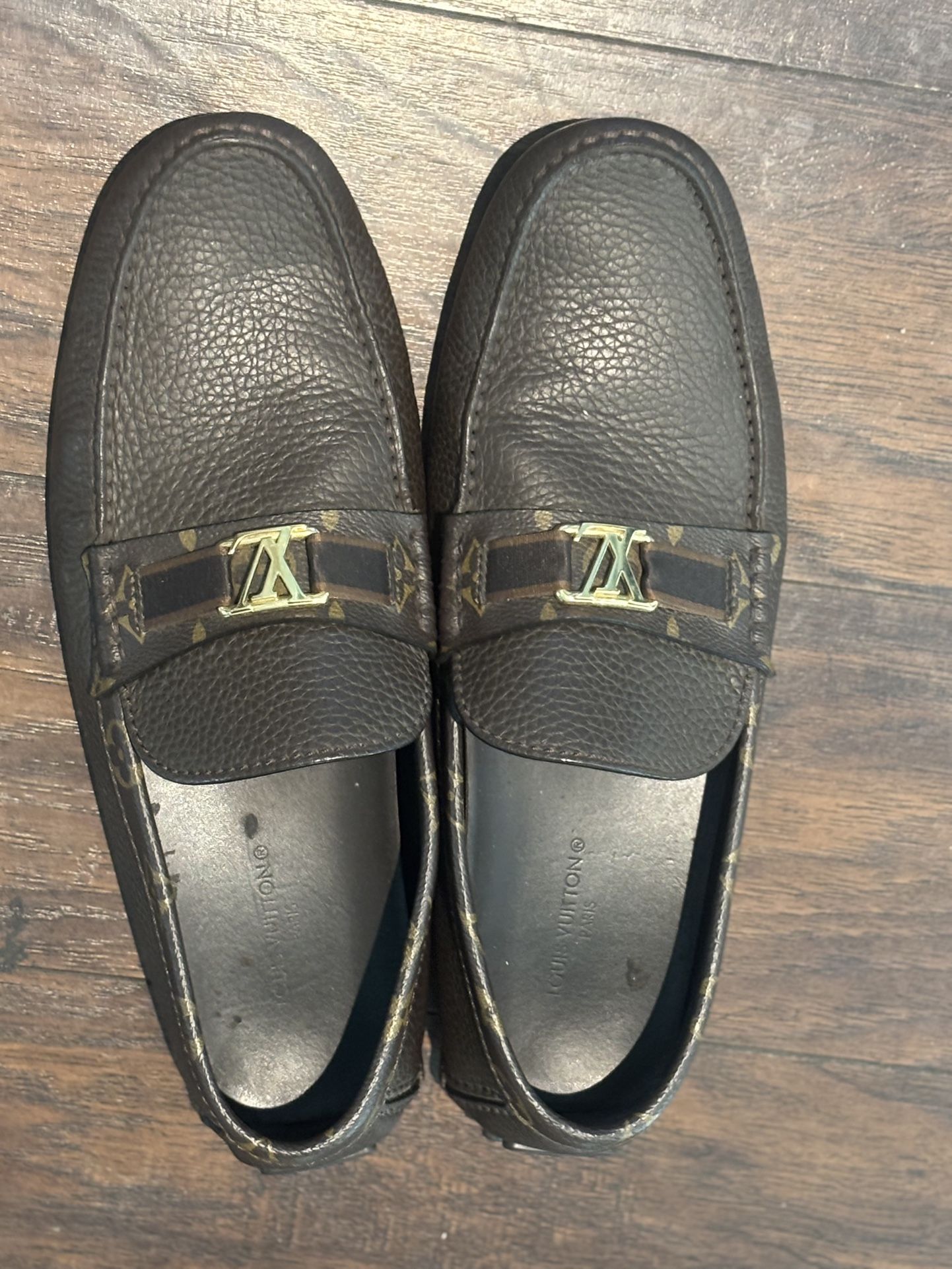 Louis Vuitton Brown Monogram Loafers (Size 10.5) + Dust Bags — AUTHENTIC!