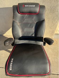 VON RACER Gaming Recliner Chair w/ Speakers – Black/Red