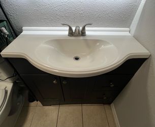 36” bathroom cabinet with vanity top