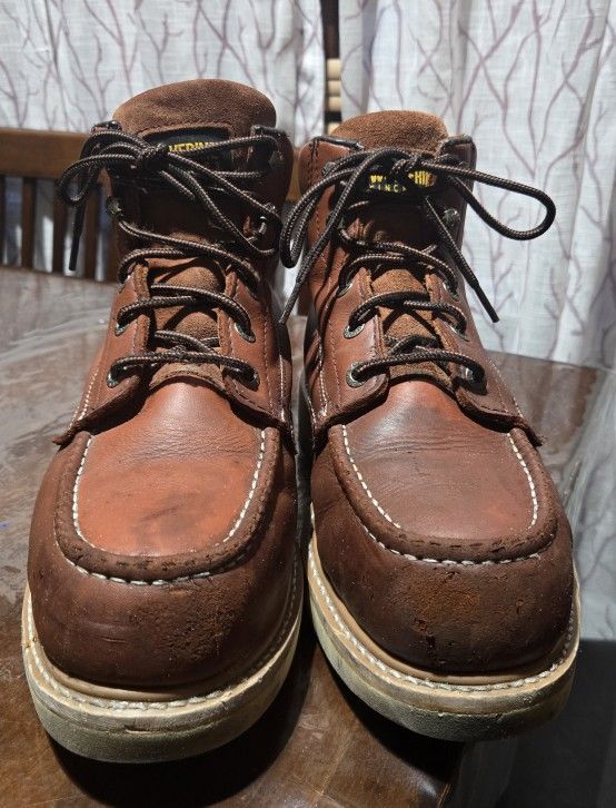 Wolverine W03193 Men's Brown Leather Lace Up Ankle Work Boots
