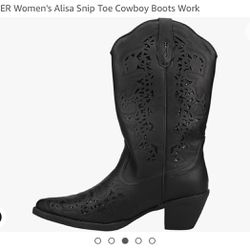 Roper womens Alisa cowboy Boot, Black, 9.5