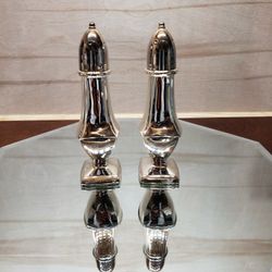 Oneida Chippendale Silverplated Salt and Pepper Shakers