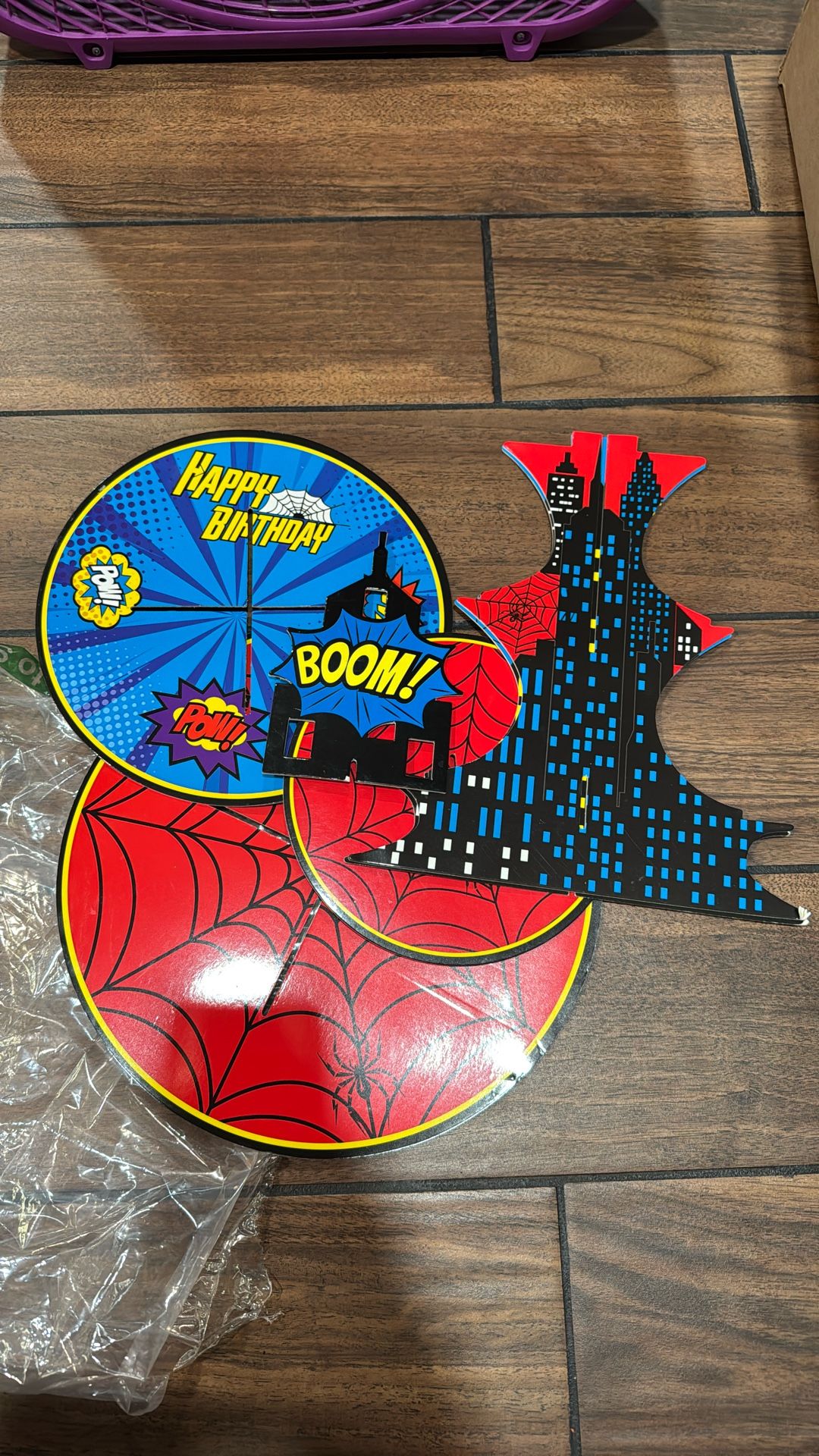 Spiderman 3 Tier Cupcake Stand Holder