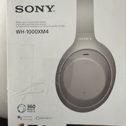 Sony WH-1000XM4 Wireless Bluetooth Noise Canceling Headphones Silver