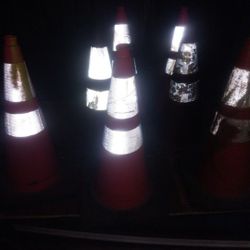Large reflective saftey cones 10 bucks each