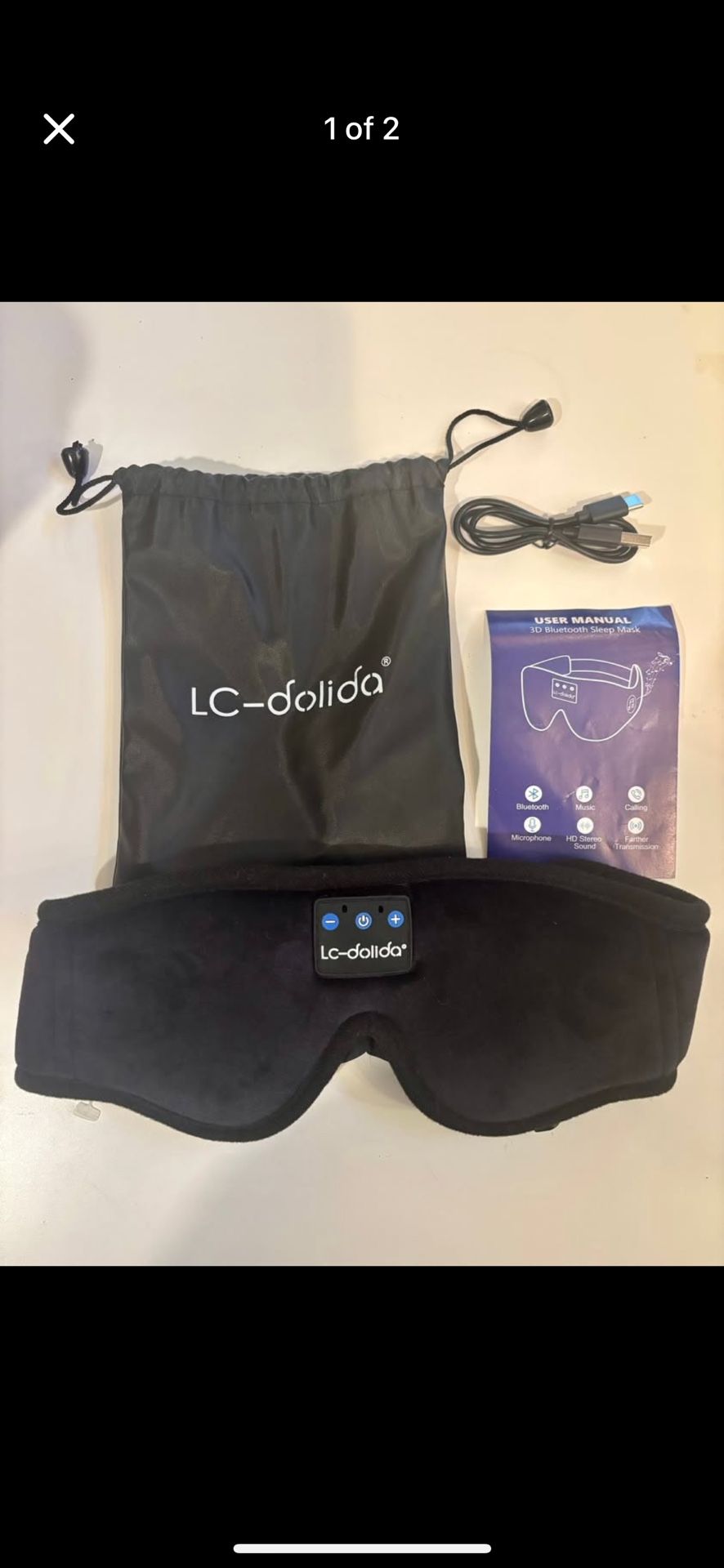 Sleep Mask with Bluetooth Wireless Headphones