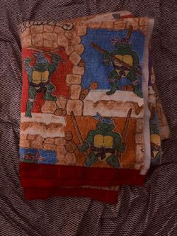 Vintage ninja turtles fleece blanket