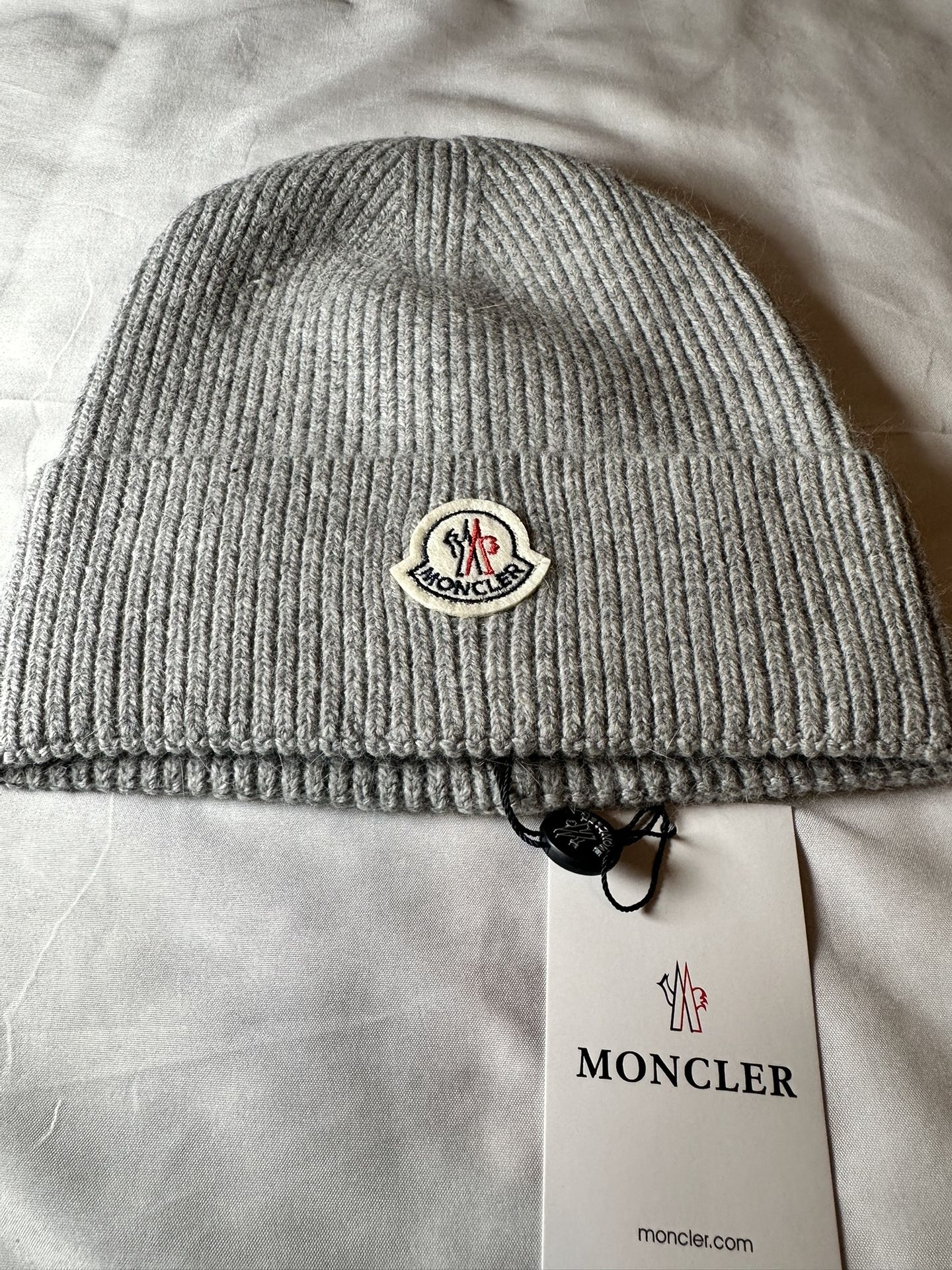 Light Grey Moncler Beanie