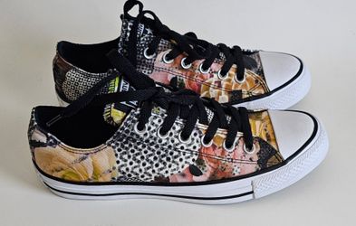 Women's Converse All Star Ox Digital Floral Abstract Print 8 Low Top