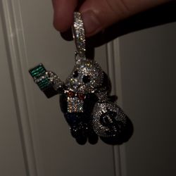 Cartoon Boy Iced Out Pendant 