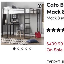 Full Bed With Shades And Desk