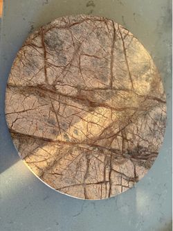 Crate and Barrel Costa Marble Round Tray