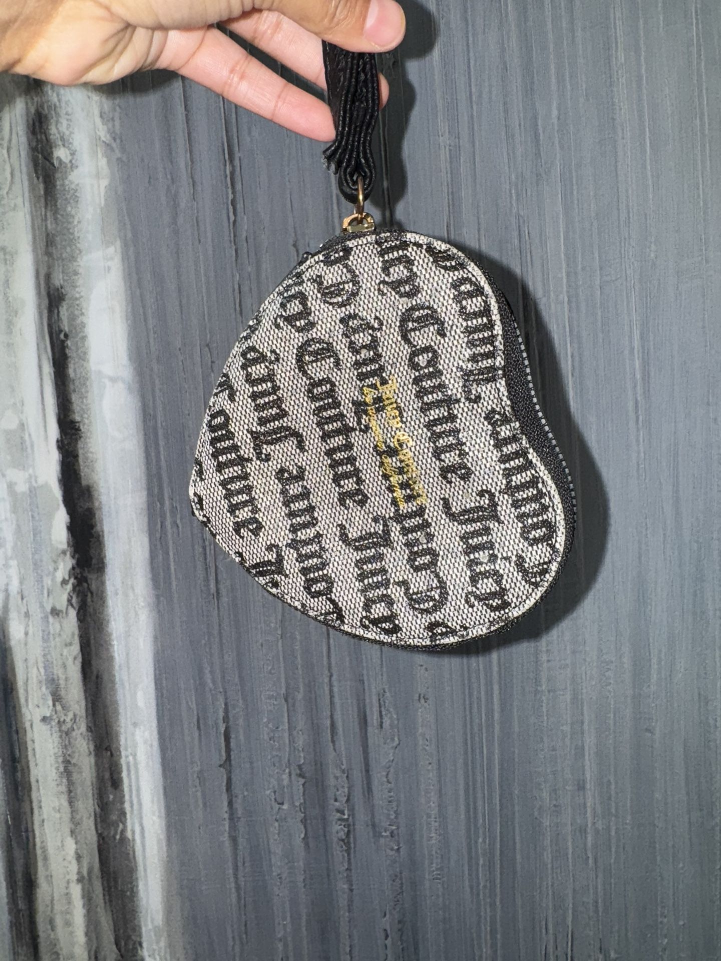 Juicy Couture Black Heart Wristlet Coin Purse