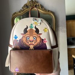 Loungefly Disney Beauty and Beast Chibi Beast Mini Backpack