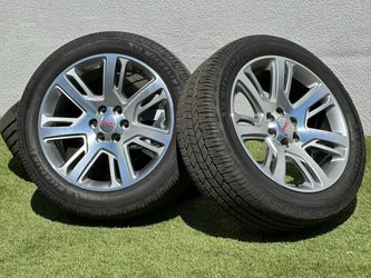 OEM 22” GMC Sierra Wheels Denali Ultimate Chevy Silverado Tahoe rims Yukon tires Escalade Suburban 6x5.5