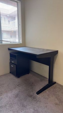Large Black Office Desk - $70